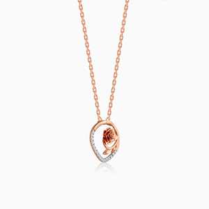 Blissful Shine Diamond Pendant en Rose Gold Elegante Charm Collar - Product Image 2