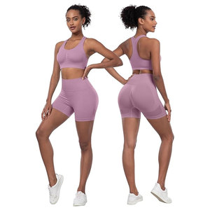 Gym Clothing Sport Wear Top short and bra set Yoga Suit Yoga Suit Set for <b>Women</b> Outdoor Gym Fitness Wear - Product Image 1