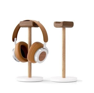 Support pour casque en marbre blanc de luxe NEUF avec logo PERSONNALISÉ IMPRIMÉ Support pour casque en pierre lourde de qualité supérieure Bureau moderne minimaliste - Product Image 4