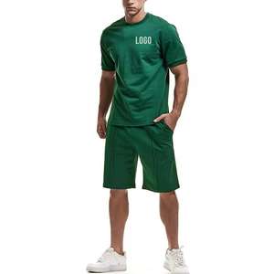Conjunto deportivo de verano para hombre al por mayor, ropa deportiva fina de secado rápido, conjunto de camisa y pantalones cortos para hombre - Product Image 1