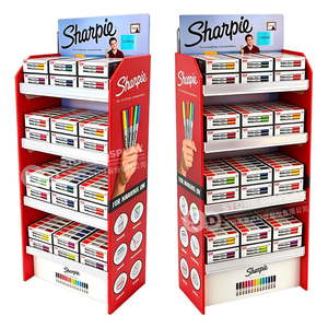 Présentoirs POSM automatiques pliables en carton ondulé, solutions FSDU pour la vente au détail de produits de papeterie pour la rentrée scolaire - Product Image 6