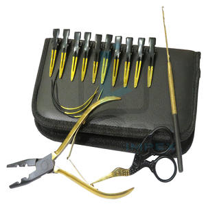 Worldwide Best Selling Hair Extension <b>Tools</b> <b>Kit</b> Advanced <b>Mini</b> Customized <b>Tools</b> in Black Matte & Plasma Gold Hair Styling <b>Tools</b> - Product Image 3