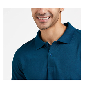 Logotipo personalizado de entrenamiento al aire libre para Polos Slim Fit manga corta diseño casual con impresión digital nueva tela de punto - Product Image 3