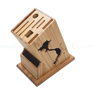 BFKD001 Vietnamese Bamboo Knife Holder with <b>Roll</b> <b>Bag</b> Elegant and Practical Kitchen Accessory - Product Image 1