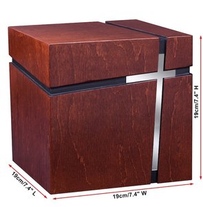 Urna Católica Cremada Con Cruz Católica Urna Para Cenizas Moderna Para Entierro Católico Urna De Madera - Product Image 4