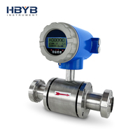 Medidor de Flujo Magnético de Acero Inoxidable Directo de Fábrica, Modbus, para Jarabe, Aceite de Cocina, Abrazadera Higiénica, Medidor de Flujo Electromagnético, OEM, CE, ISO