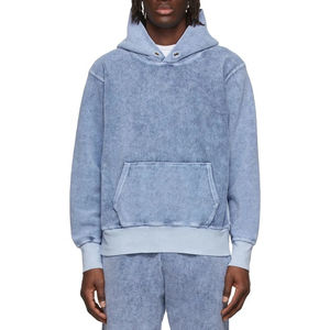 Trajes de chándal de manga larga con lavado ácido personalizados para hombre Ropa de invierno ecológica de alta calidad 100% algodón Precios al por mayor - Product Image 1