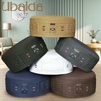 Chapeau de prière musulman Ubaida Kufi avec logo personnalisé, en polyester, vente en gros, couvre-chef islamique pour hommes, accessoires pour adultes, nouveau design