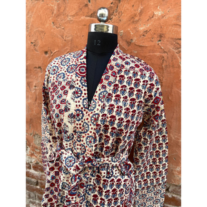 Ajrak-chaquetas de algodón de estilo indio para hombre y mujer, chaqueta con estampado de retales hecha a mano, traje bohemio, de invierno, nueva colección, 2022 - Product Image 4