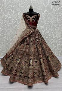 Atractivo diseñador bordado Bridal Lehenga choli con doble dupatta - Product Image 3