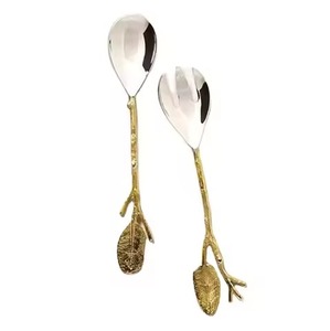 Ensemble de couverts de luxe en métal argenté poli de première qualité en acier inoxydable cuillère fourchette couteau vaisselle pour Table à manger - Product Image 2