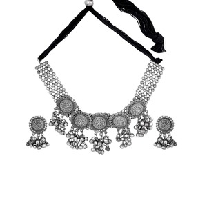 Alloy Oxidised Long <b>Choker</b> for Party Jewelry Accessory - Product Image 4