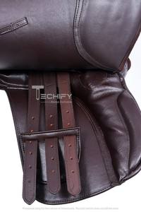 Sillín de carrera transpirable y cómodo, sillín inglés de cuero genuino, caballos, uso ecuestre de calidad superior, venta de exportación - Product Image 4