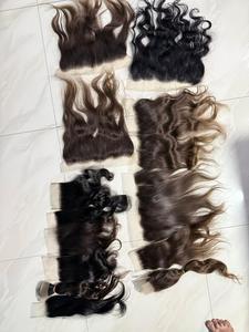 Qualité européenne HD pour perruques 13x6 nœuds simples cheveux vierges indiens bruts 100% Remy brun naturel extensions de cheveux humains - Product Image 5