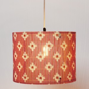 Adorable Design Pink <b>Geometric</b> Bamboo Lamp <b>Shade</b> Charismatic Bamboo Floral Pattern <b>Light</b> Hanging Cover - Product Image 5