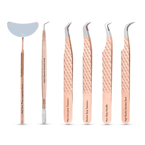 แหนบต่อขนตาปลอมทำจากสเตนเลสสตีลคุณภาพระดับพรีเมียมออกแบบโลโก้ได้ตามต้องการ - Product Image 6