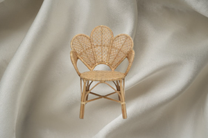 Sillón Modular Moderno ROSE con Tapizado de Ratán y Patas de Madera - Silla de Descanso Resistente y No Plegable para Dormitorio, Comedor, Sala de Estar o Centro Comercial - Product Image 4