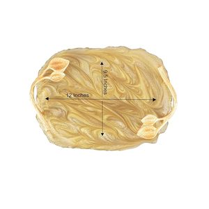 Wholesale <b>High</b>-quality Handmade Resin Model Serving Tray with Customizable Design for Home <b>Kitchen</b> <b>Table</b> Use Wedding Home Decor - Product Image 2