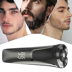 Rasoir électrique rotatif pour hommes, tondeuse à barbe humide/sèche, triple lame, rechargeable, lavable, IPX7, affichage numérique, portable - Product Image 6