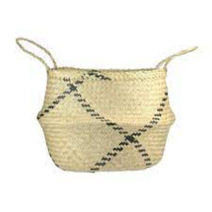 Custom Designed <b>Seagrass</b> Storage <b>Basket</b> with Handles Economical Plant Basin Cover Handicraft From Vietnam Manufacturer - Product Image 4
