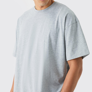 Camiseta de gran tamaño para hombre, 100% algodón, transpirable, de secado rápido, ecológica, informal, holgada, con hombros caídos, de talla grande, venta al por mayor - Product Image 3