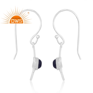 Latest Selling 925 Sterling Silver Natural Lapis Gemstone Dangle <b>Earring</b> Custom Jewelry for Women Gift for Her - Product Image 4