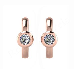RJE02 personalizado 4mm S925 plata esterlina clásico corazón patrón pendientes sólido 925 Plata CZ aro boda elegante regalo para mujeres - Product Image 3