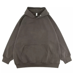 Sweat-shirt à capuche surdimensionné en coton 100% de 550 g/m², vente en gros, impression numérique personnalisée pour l'hiver - Product Image 1