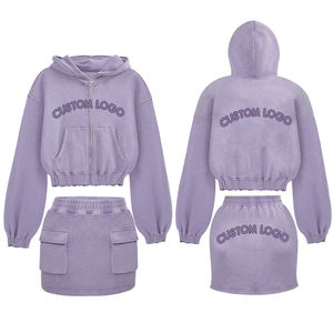 <b>Mens</b> Unisex New Winter Women 100% Cotton Fleece Heavyweight Hoodie <b>Long</b> <b>Sleeve</b> Crop <b>Top</b> Hoodies Short Tracksuit Sets - Product Image 3