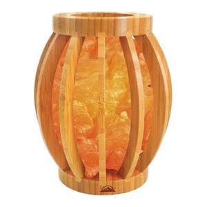 Meilleur artisanat naturel artisanal Lampes rougeoyantes au sel de roche rose Panier de fenêtre en bois sculpté avec une belle décoration de style amoureux - Product Image 5