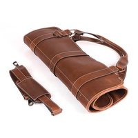 Couteau de chef en cuir personnalisé en gros rouleau sac durable professionnel cuisine outil stockage gaine en cuir pliable étui de transport