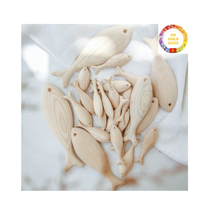 Colorful or Plain Wooden Fish Hanging Craft for Marine Inspired Home Decor - Product Image 4