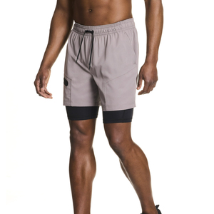 Shorts d'entraînement pour hommes avec poche pour téléphone 70% Polyester 30% Spandex Training Outdoor Confortable 2 en 1 Compression Gym Shorts - Product Image 1