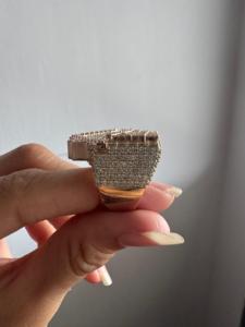 10K Solid Gold DEF Vs1 Natural Diamond Trap Home <b>Ring</b> Romantic Hip Hop Style Wedding <b>Ring</b> <b>for</b> <b>Men</b> Trap House moissanite <b>ring</b> - Product Image 6