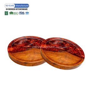 Posavasos de Madera con Resina Epoxi de Moda, Hechos a Mano en Vietnam para Decoración de Mesa de Comedor y Cocina - Product Image 5