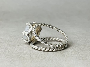 925 argent Sterling blanc arc-en-ciel pierre de lune anneau forme ronde pierres précieuses anneaux cadeau pour elle en gros bijoux fins - Product Image 5