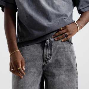 กางเกงยีนส์ลำลองสำหรับผู้ชาย, กางเกงยีนส์ลำลองลำลองทรงหลวมใส่ได้ทั้งชายและหญิง - Product Image 5