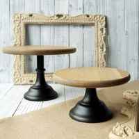 Support à gâteau en bois d'acacia de luxe avec couvercle en acrylique incassable 10x5 pouces, fait main, antiadhésif, réutilisable, écologique, élégant