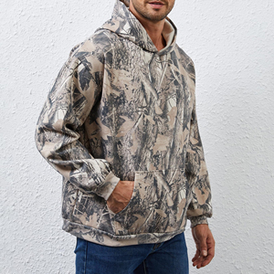 Sudadera Deportiva de Alta Calidad Personalizada de 400 Gramos con Estampado de Bosque Real en Color Sólido, Sin Forro, Talla Grande para Hombre, 100% Algodón - Product Image 5