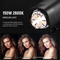 Kit d'éclairage flash NEEWER Studio Moonlight : 2 packs de flashs S101-400W PRO 5600K avec déclencheur 2.4G/lampes de modélisation 150W