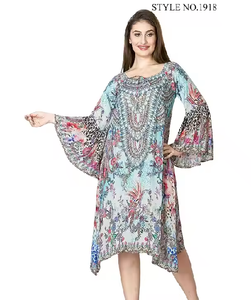 Dernières robes décontractées pour femmes 100% coton brodé motif solide tourner les têtes sans effort pour la fête porter style doux - Product Image 1