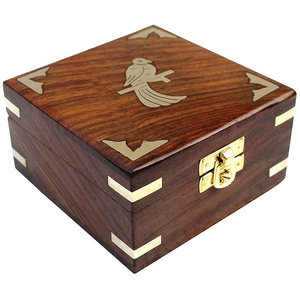 Boîte de rangement vintage moderne et élégante en bois, organisateur de bijoux personnalisé, vente en gros pour la maison, la cuisine et le bureau. - Product Image 1