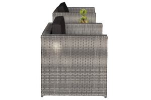 Diseño moderno 3 PCS Juego de sofá de ratán al aire libre para Patio Sala de estar Hotel Villa Muebles de ratán de jardín duraderos - Product Image 4