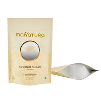 Sachet d'emballage Doypack 250g 8oz 0.5lb 200 microns en PET/Papier/VMPET/PE, coloris Or, Marron, Jaune, Vert, Blanc, avec fenêtre et fermeture éclair, pour sucre