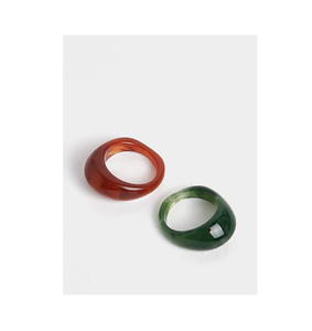 Look à la mode bagues en résine nouvel accessoire de bijoux de mode pour femmes Couples meilleur ami cadeau bague en résine prix bon marché - Product Image 2