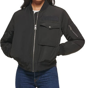 แจ็คเก็ตบอมเบอร์ผู้หญิงแบบถักน้ำหนักเบาเป็นมิตรกับสิ่งแวดล้อมระบายอากาศได้ดี ผลิตจากโพลีเอสเตอร์ 100% คุณภาพสูง ปรับแต่งได้ตามต้องการ ขายส่ง - Product Image 1