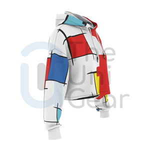 Sudaderas con Capucha Vintage de Invierno para Mujer, al por Mayor, de Alta Calidad, Estilo Sólido, con Cordón, Corte Recortado, Ecológicas - Product Image 3