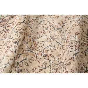 พรมตุรกี ขนาด 4.5x8.7 ฟุต พรมวินเทจ สีเขียว-น้ำตาล พรมขนสัตว์ลายอิคัต - Product Image 5