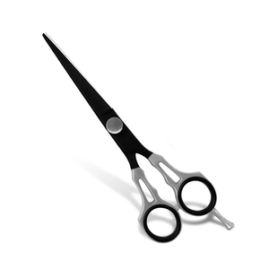 Kit de ciseaux de coiffeur design personnalisé Rasoir de coiffeur enduit de couleur noire et ensemble de ciseaux de coupe amincissants en acier inoxydable - Product Image 2