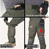 Celana Kargo Taktis Unisex Warna Hijau Zaitun Anti Air Bahan Oxford Regular Fit Dilengkapi Pelindung Lutut Model Tarik Musim Gugur